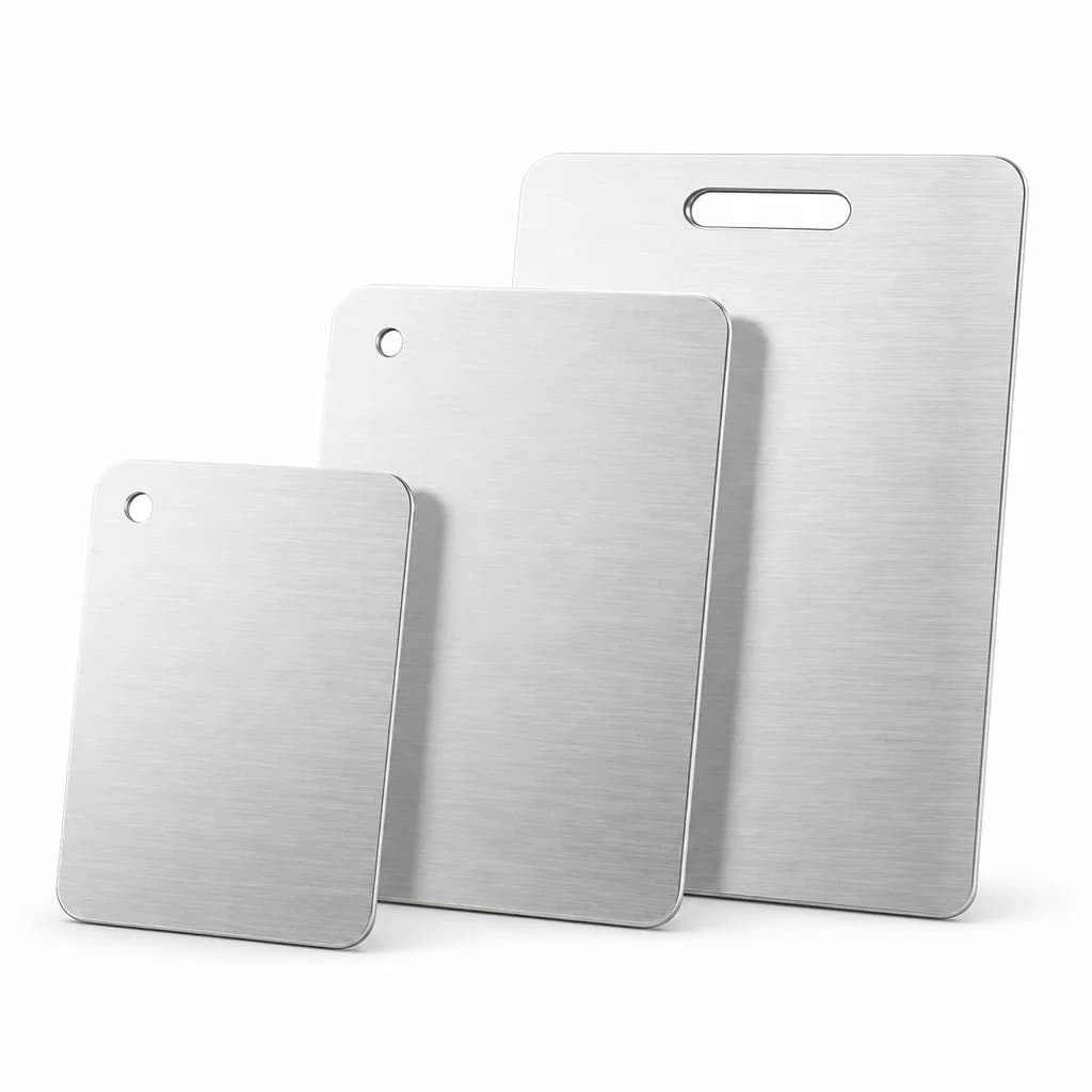 Steelward Complete Set — Small, Medium, and Large steel cutting boards